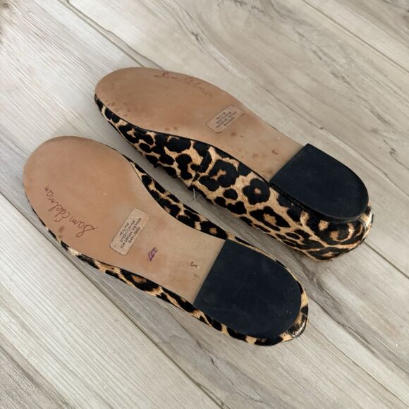 Sam Edelman Alaine Leopard Calf Hair Scalloped Ballet Flat Size 8 - Picture 5 of 8